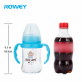 180ml Wide Neck Glasses Real Blue Baby Bottle,universal feed bottle nipple